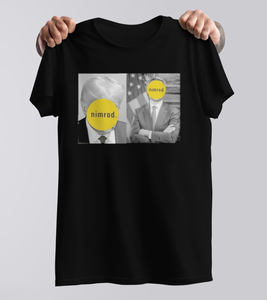 Trump JD Vance Nimrod Yellow Circle Comedy T-Shirt