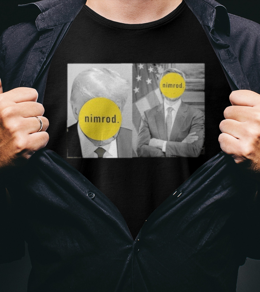 Trump JD Vance Nimrod Yellow Circle Comedy T-Shirt