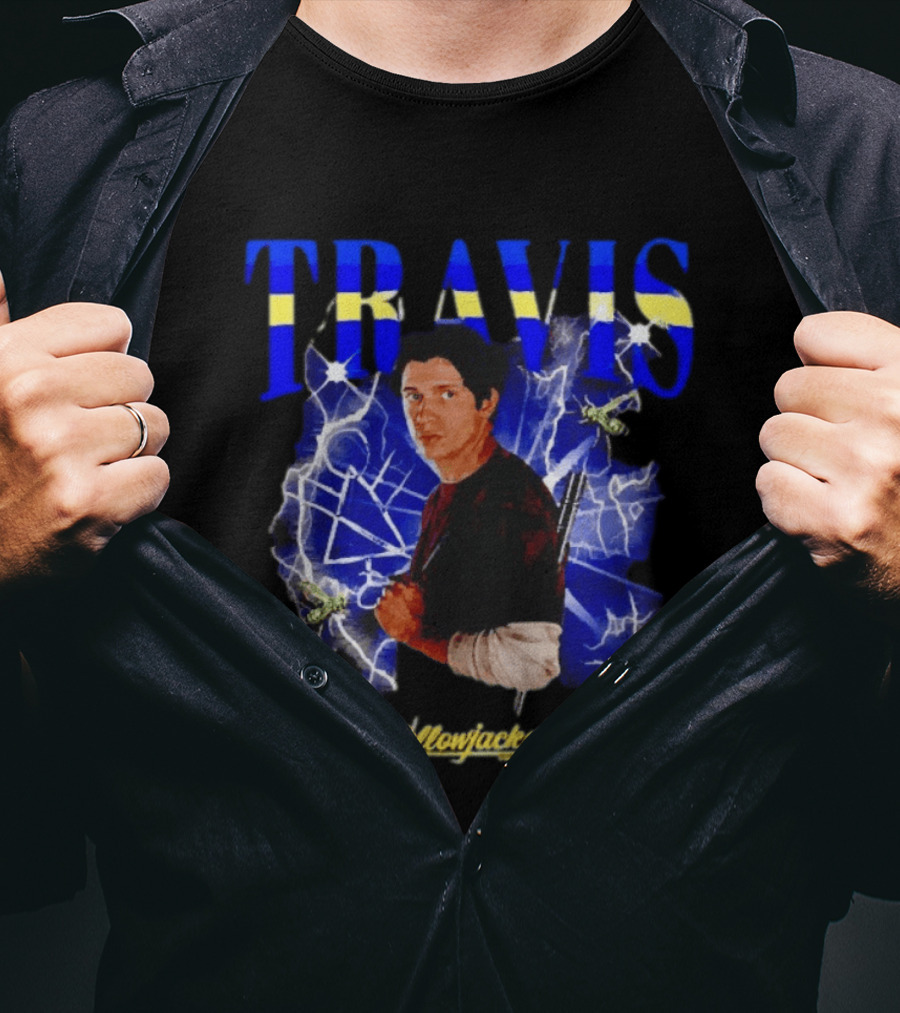 Yellowjackets Travis Martinez Blue Lightning Image T-Shirt