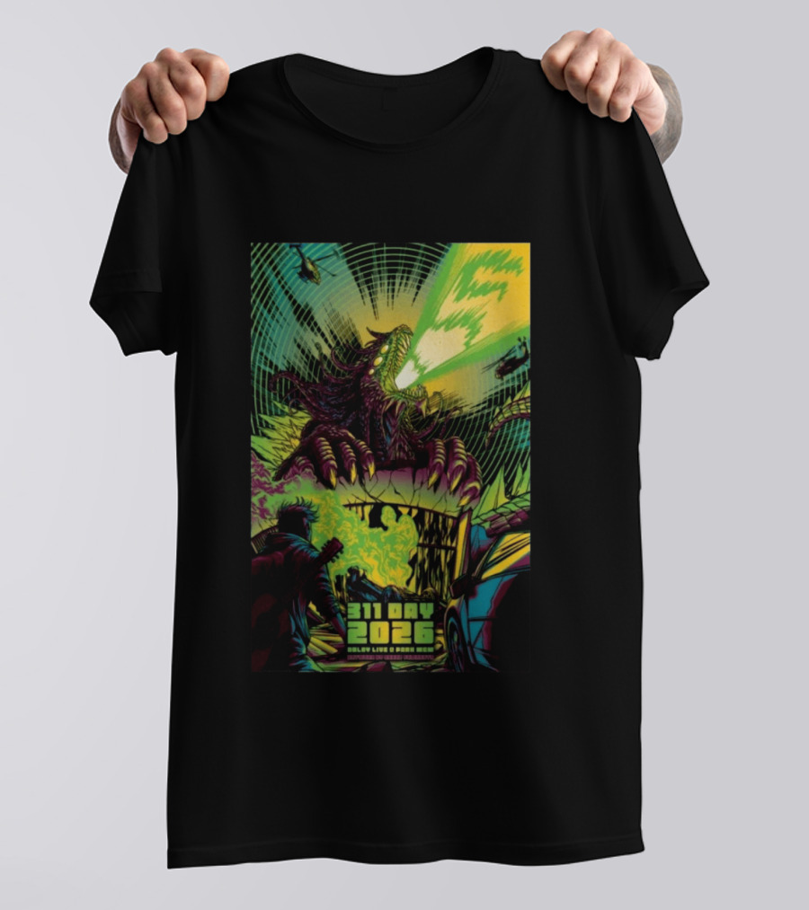 311 Day 2026 Dolby Live At Park MGM Las Vegas NV Alien Monster Art Helicopters T-Shirt