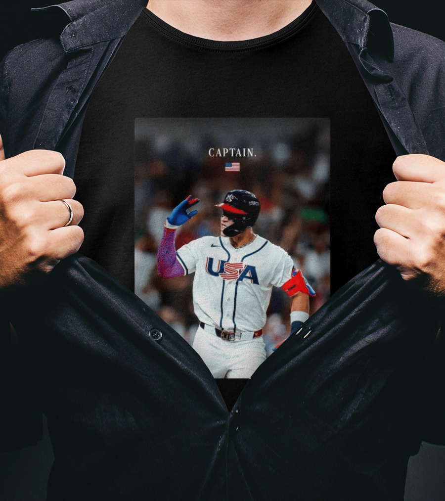 Aaron Judge Captain USA Team 2026 World Baseball T-Shirt