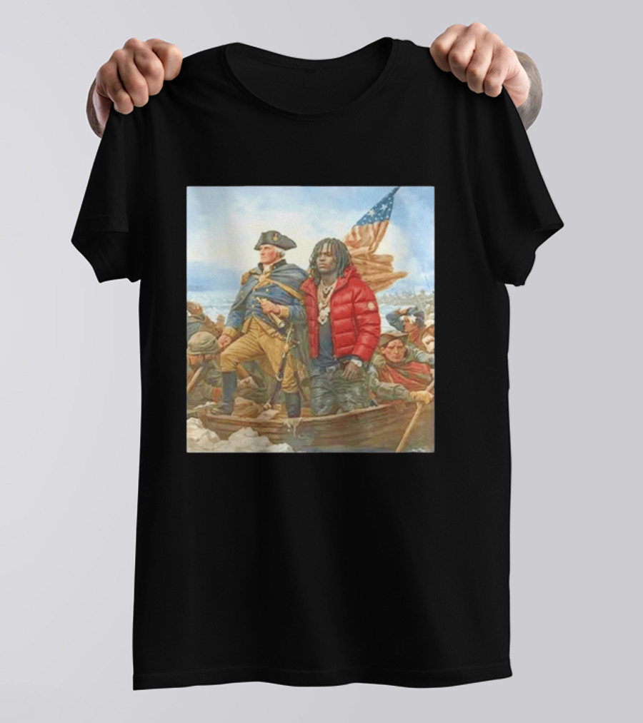 Chief Keef George Washington Parody Crossing The Delaware T-Shirt