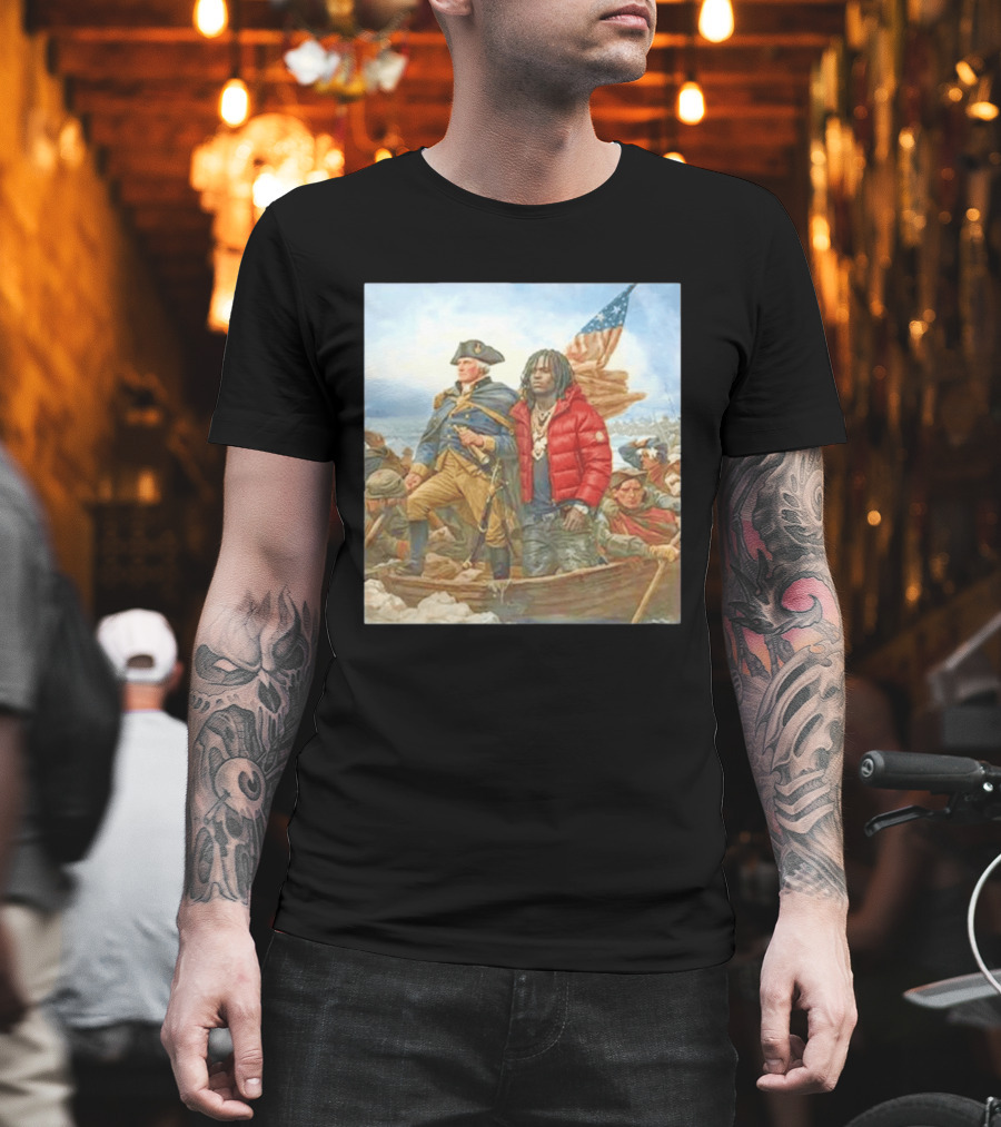 Chief Keef George Washington Parody Crossing The Delaware T-Shirt