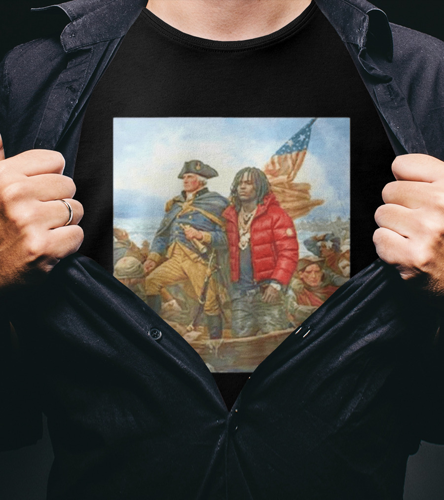 Chief Keef George Washington Parody Crossing The Delaware T-Shirt