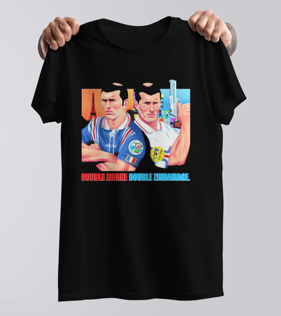 Double Zidane Double Zindamage Hong Kong Pop Up Cult Kits Paris T-Shirt