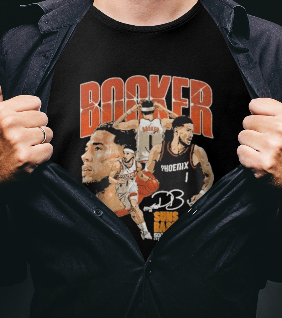Booker Suns Basketball Phoenix 500 Career Games T-Shirt