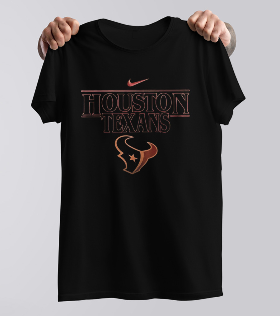 Houston Texans Stranger Things Crossover 2025 Adventure Nike T-Shirt