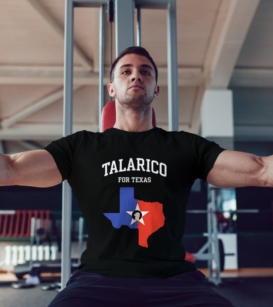 Talarico For Texas State Map Red White Blue Star T-Shirt