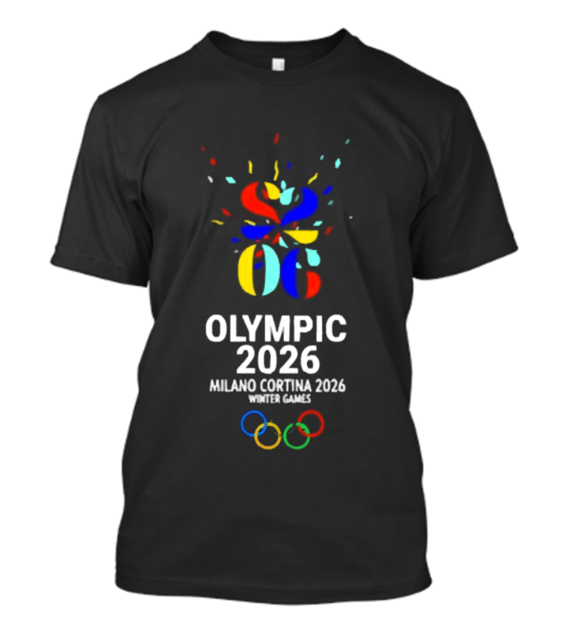Olympic 2026 Milano Cortina Winter Games Colorful Rings T-Shirt