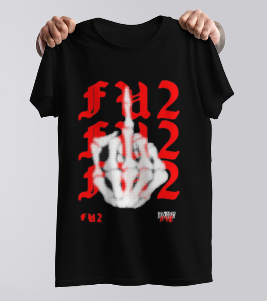 FU2 Middle Finger Three 6 Mafia Master Of Evil T-Shirt