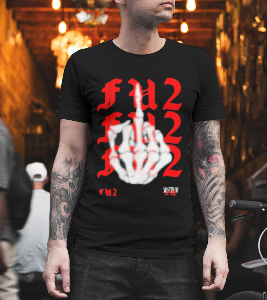 FU2 Middle Finger Three 6 Mafia Master Of Evil T-Shirt