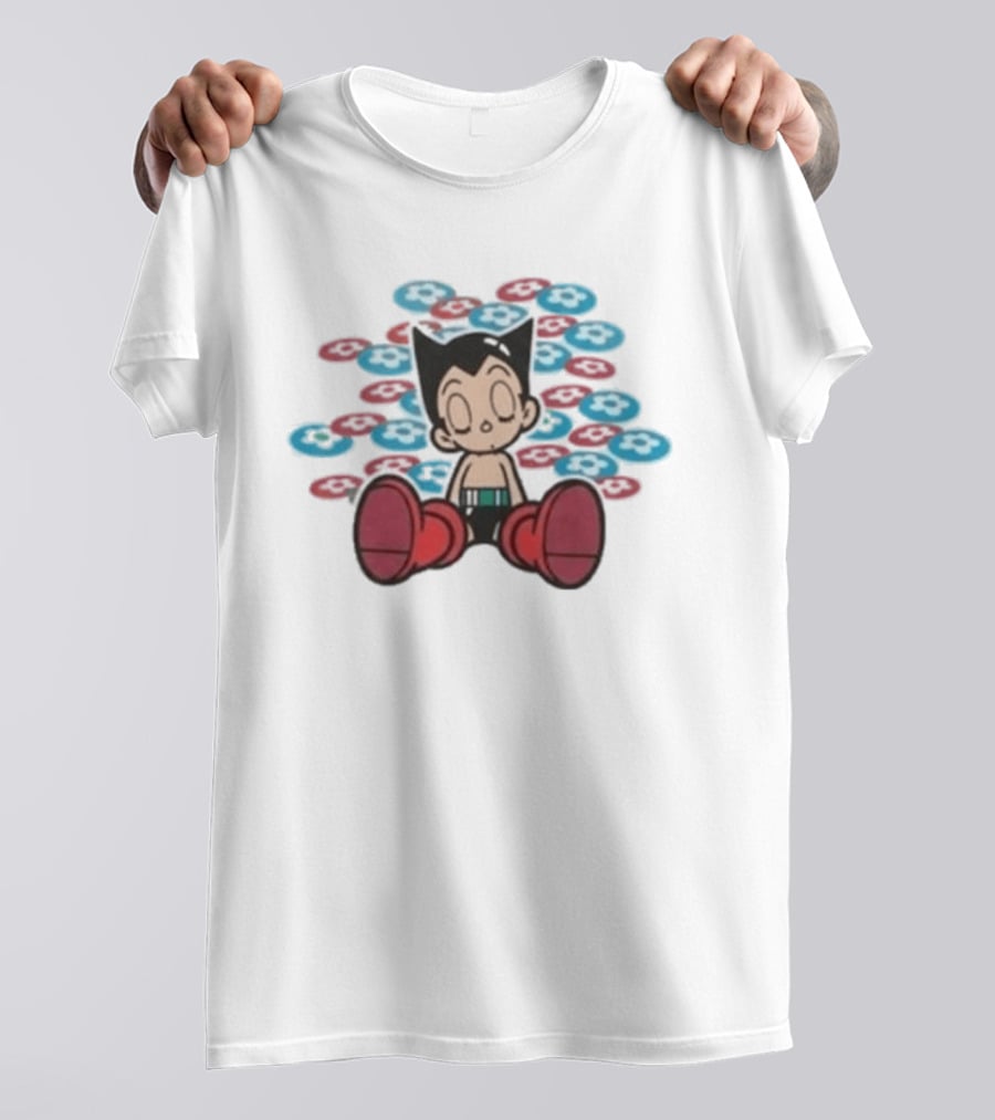 Vandythepink Astro Boy Floral Meditative Pose T-Shirt