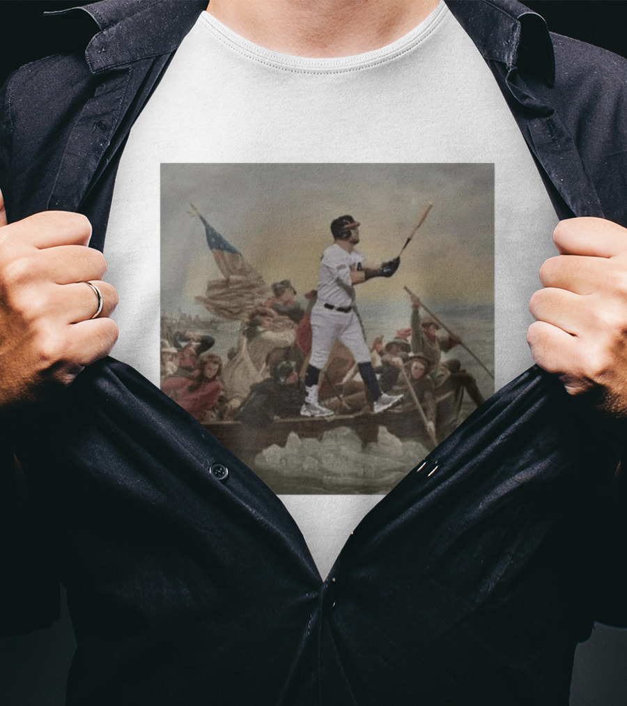 Washington Crossing The Delaware Incredible Obvious Baseball Fusion T-Shirt