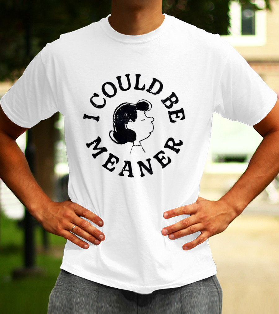 I Could Be Meaner Vintage Cartoon Face T-Shirt