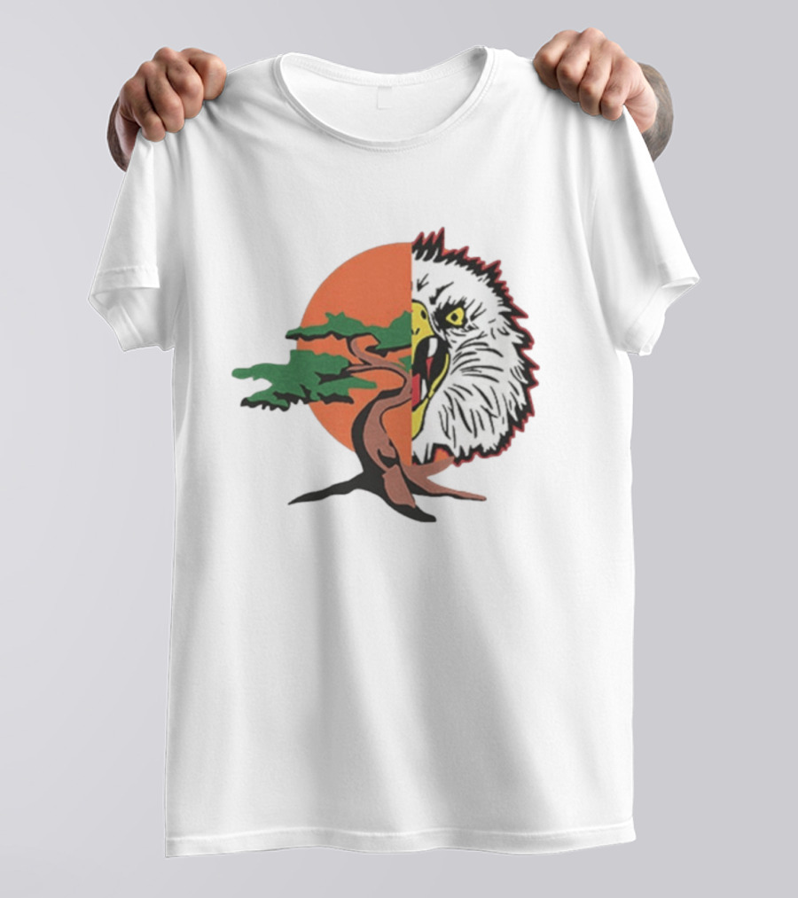Miyagi Fang Karate Tree Eagle Sunset T-Shirt