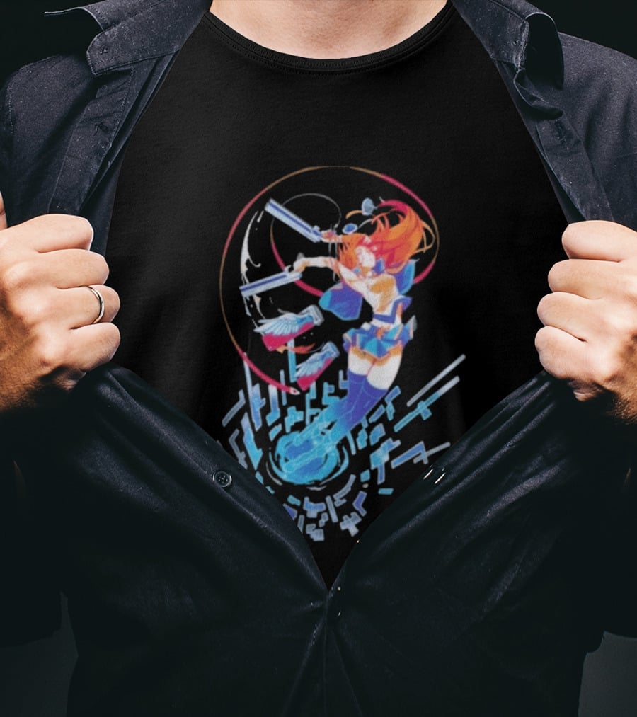 Noel Vermillion Blazblue Action Pose Dynamic T-Shirt