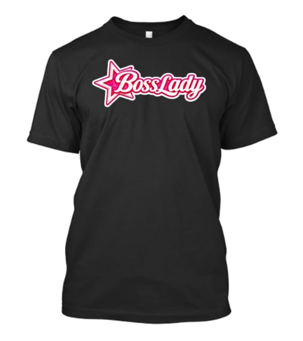 Boss Lady Pink Glitter Star T-Shirt