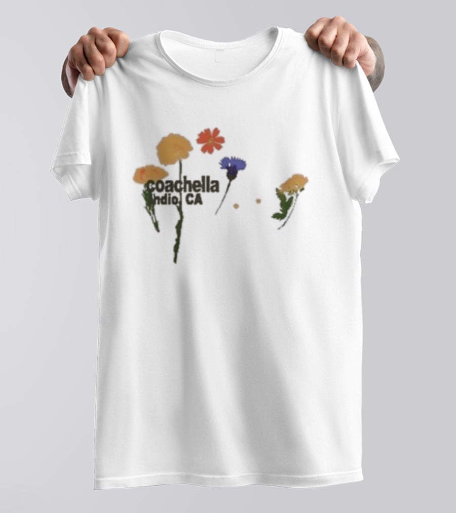 Coachella Indio Ca Pressed Flowers 2026 Lineup Blossoms T-Shirt