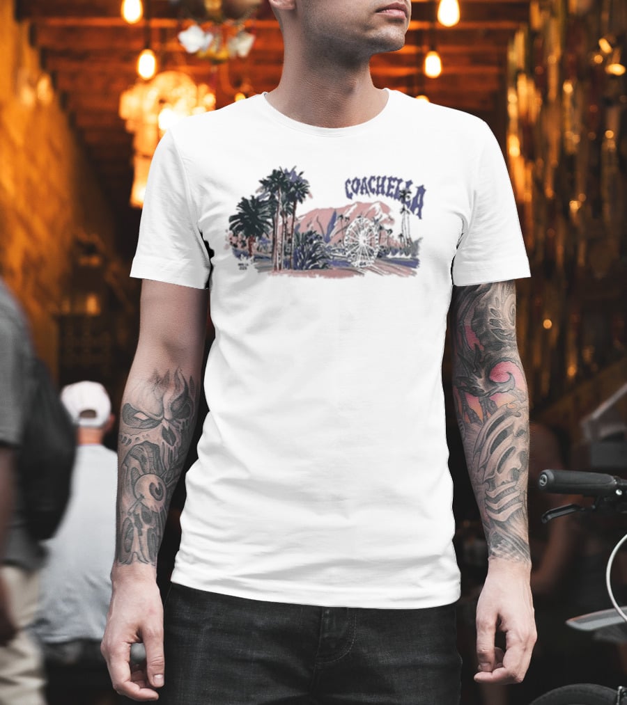 Coachella 2026 Pastel Desert Lineup T-Shirt