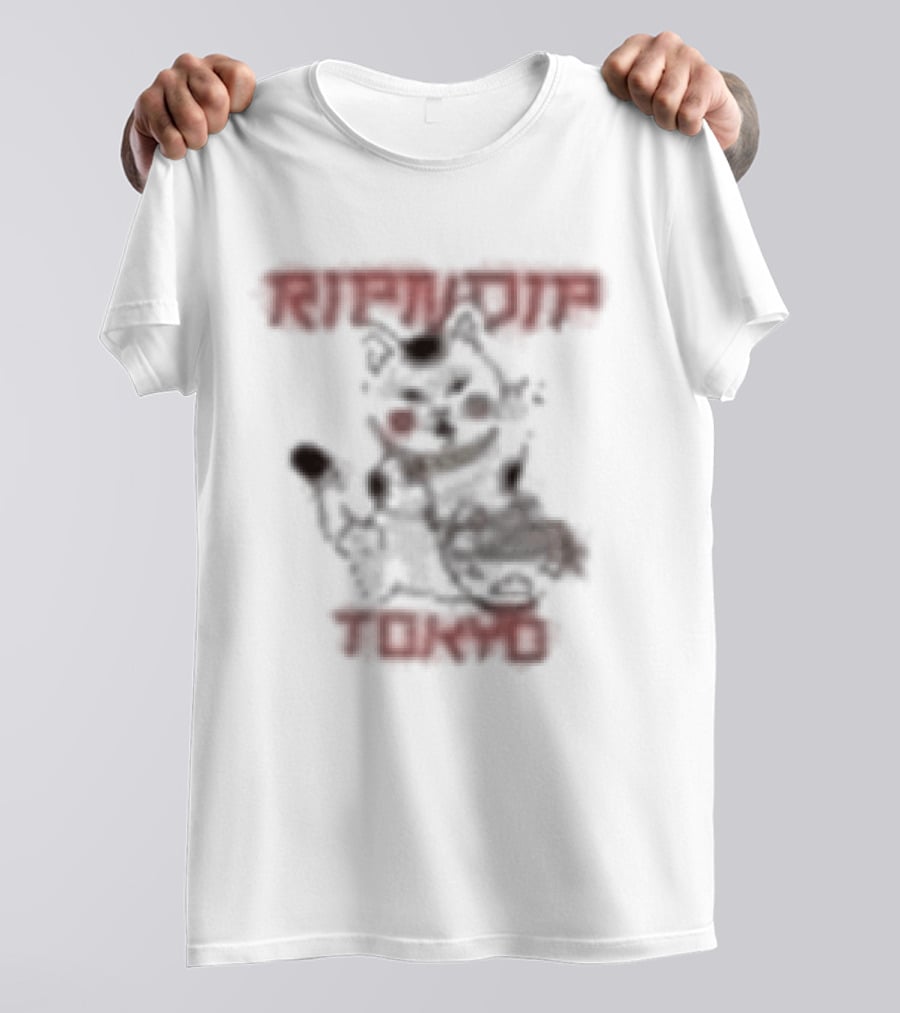 Ripndip Lucky Nerm Tokyo Japan Cat Sketch T-Shirt