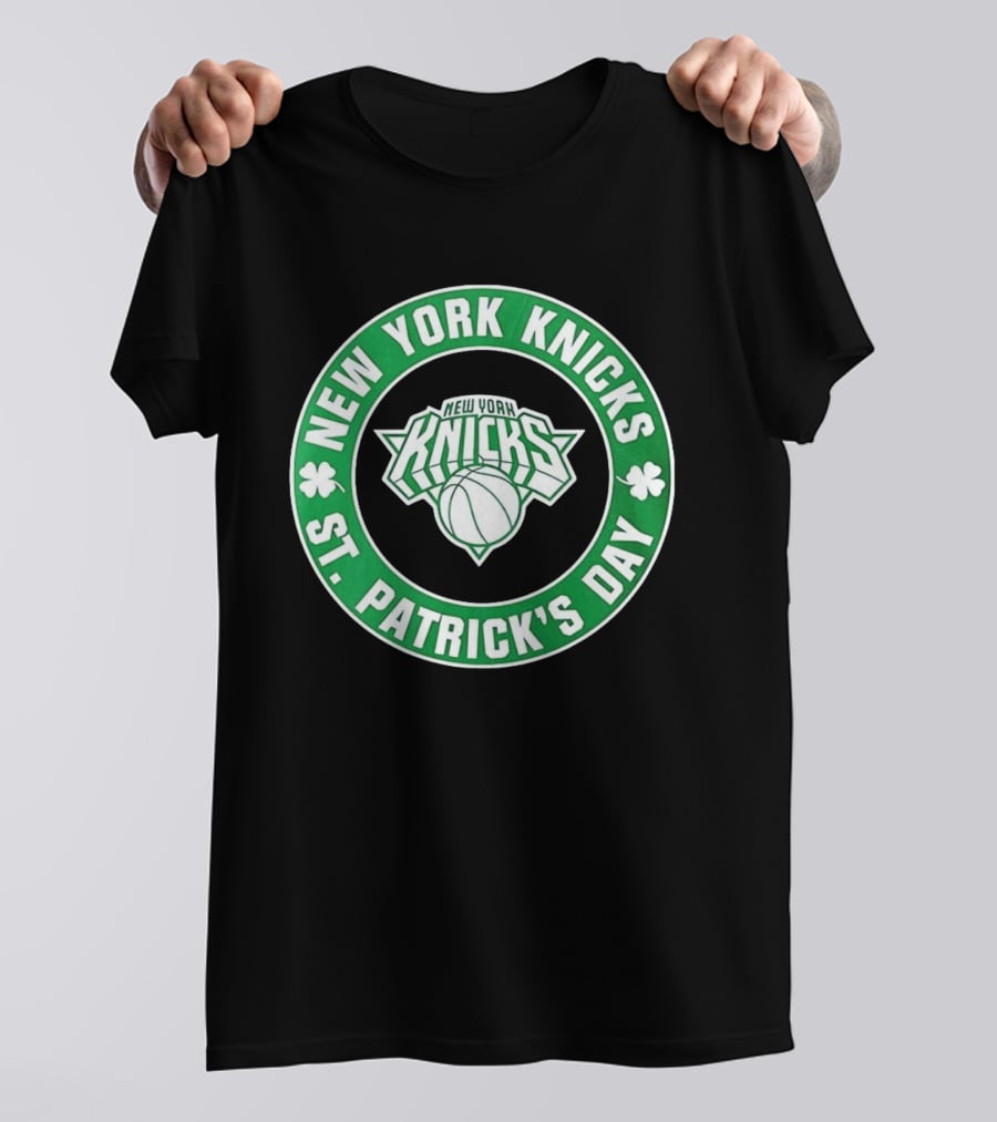 Shamrock Green New York Knicks St Patrick's Day Basketball Celebration T-Shirt