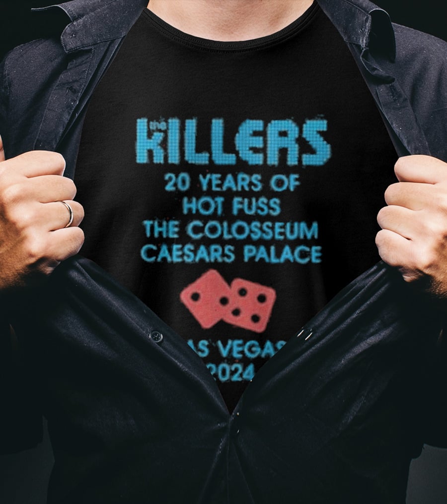 Killers 20 Years Hot Fuss Colosseum Caesars Palace Las Vegas 2024 T-Shirt