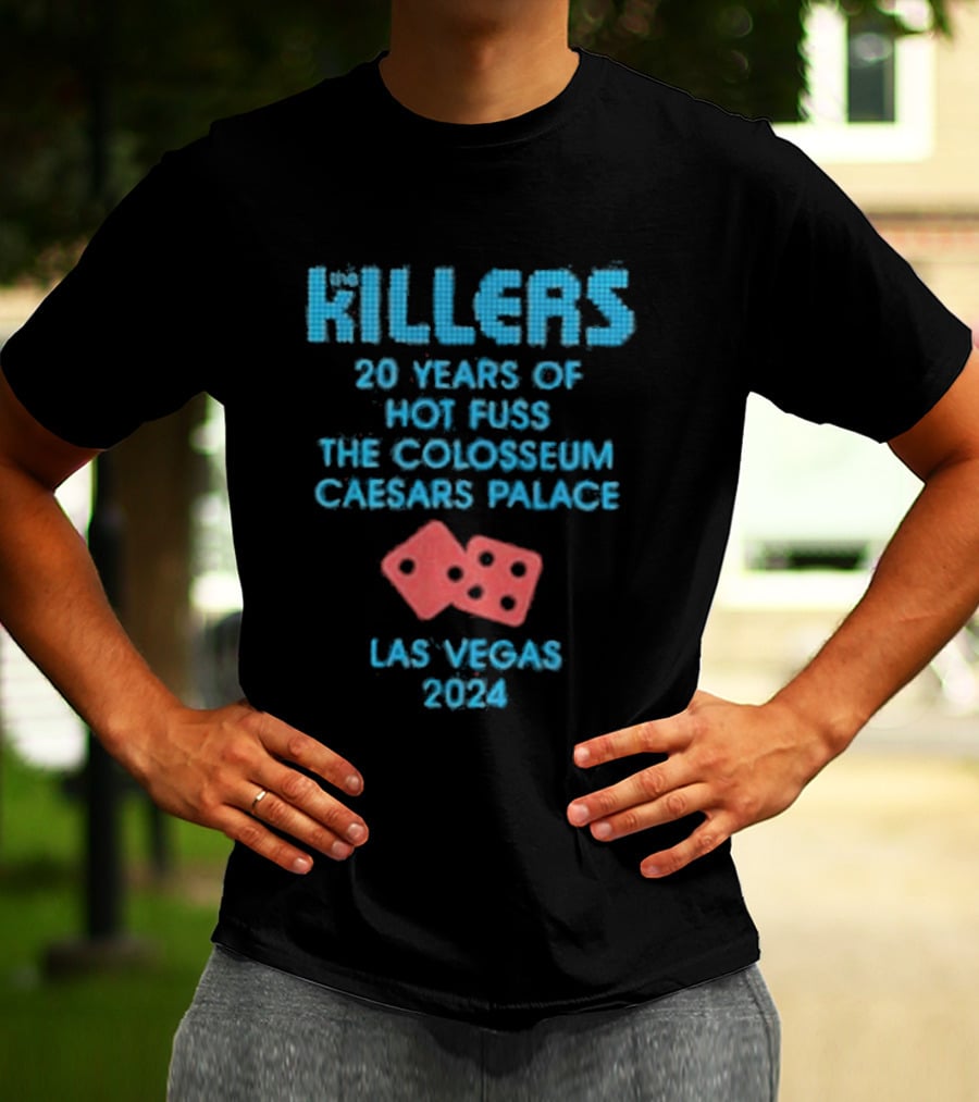 Killers 20 Years Hot Fuss Colosseum Caesars Palace Las Vegas 2024 T-Shirt
