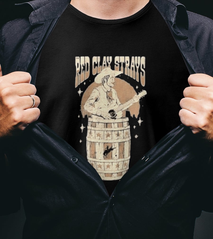 Red Clay Strays Cowboy Musician With Guitar T-Shirt