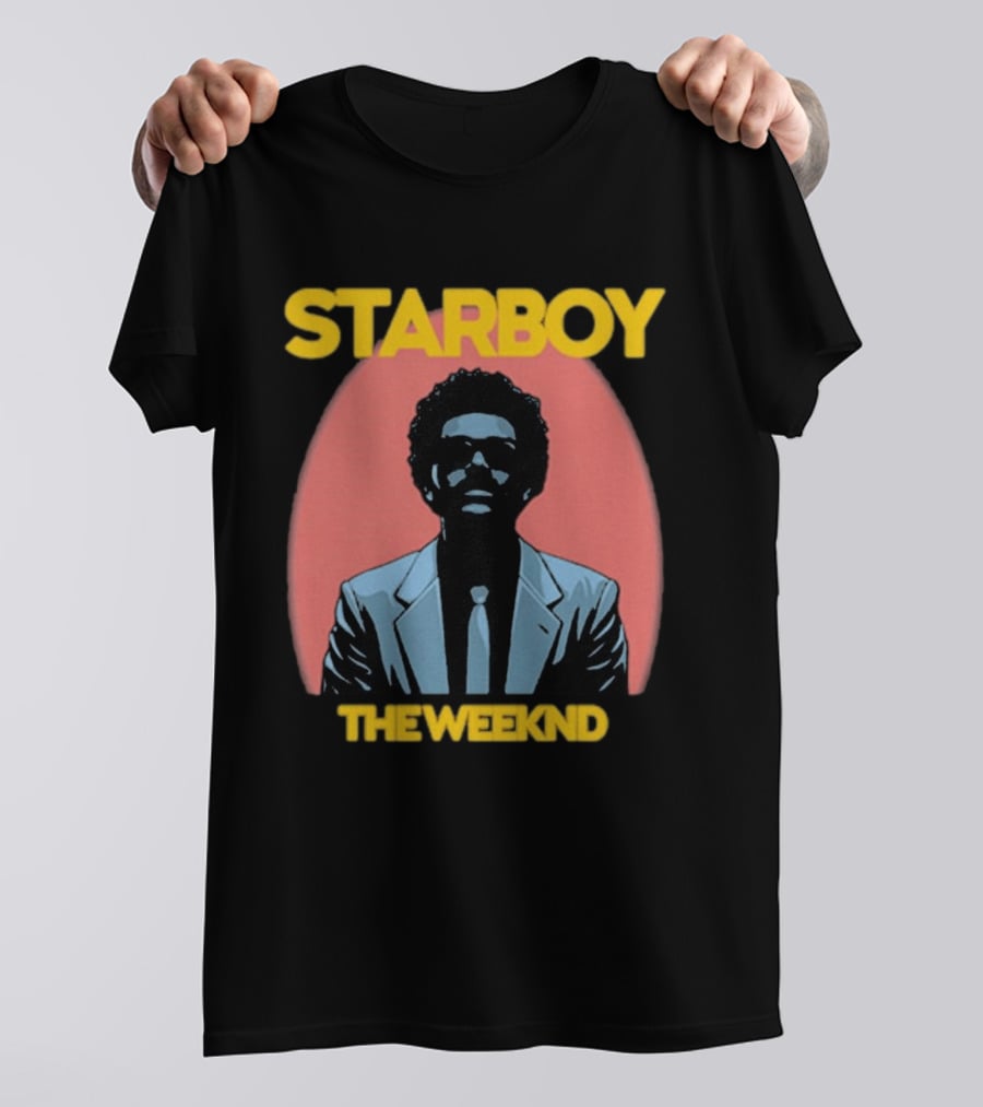Starboy The Weeknd Music Icon Bold Yellow T-Shirt