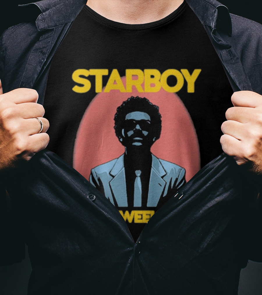Starboy The Weeknd Music Icon Bold Yellow T-Shirt