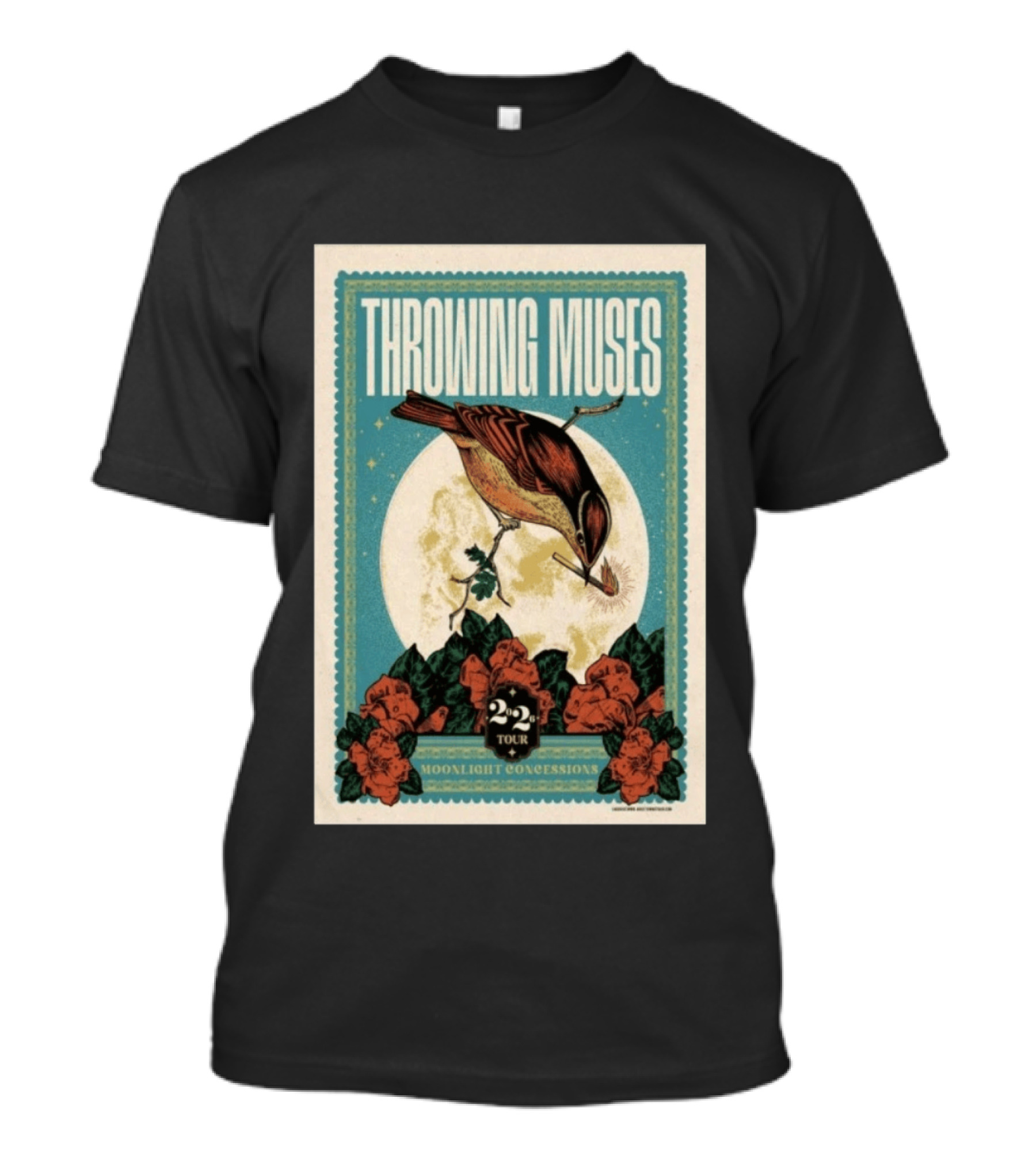Throwing Muses Moonlight Concessions 2026 Tour Vintage Bird T-Shirt