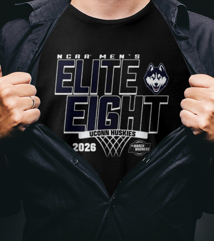 UConn Huskies 2026 NCAA Men's Elite Eight March Madness Basketball T-Shirt