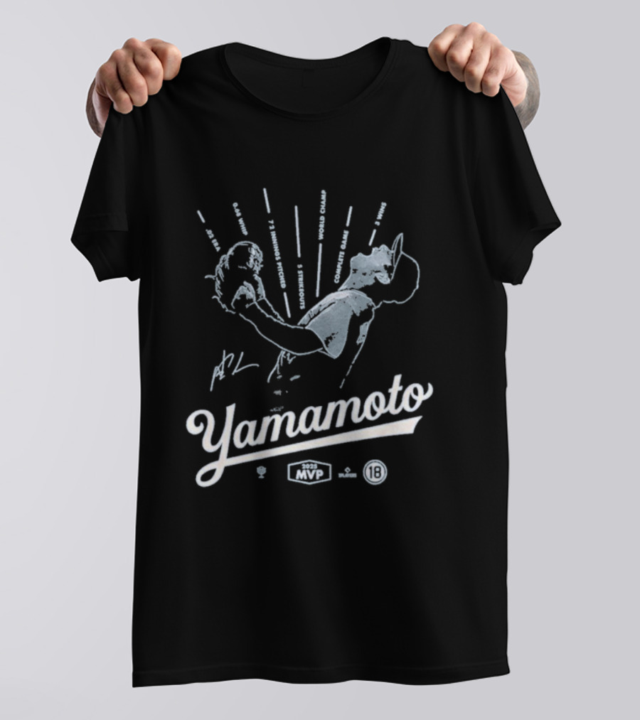 Yamamoto 2025 MVP Baseball Pitcher T-Shirt
