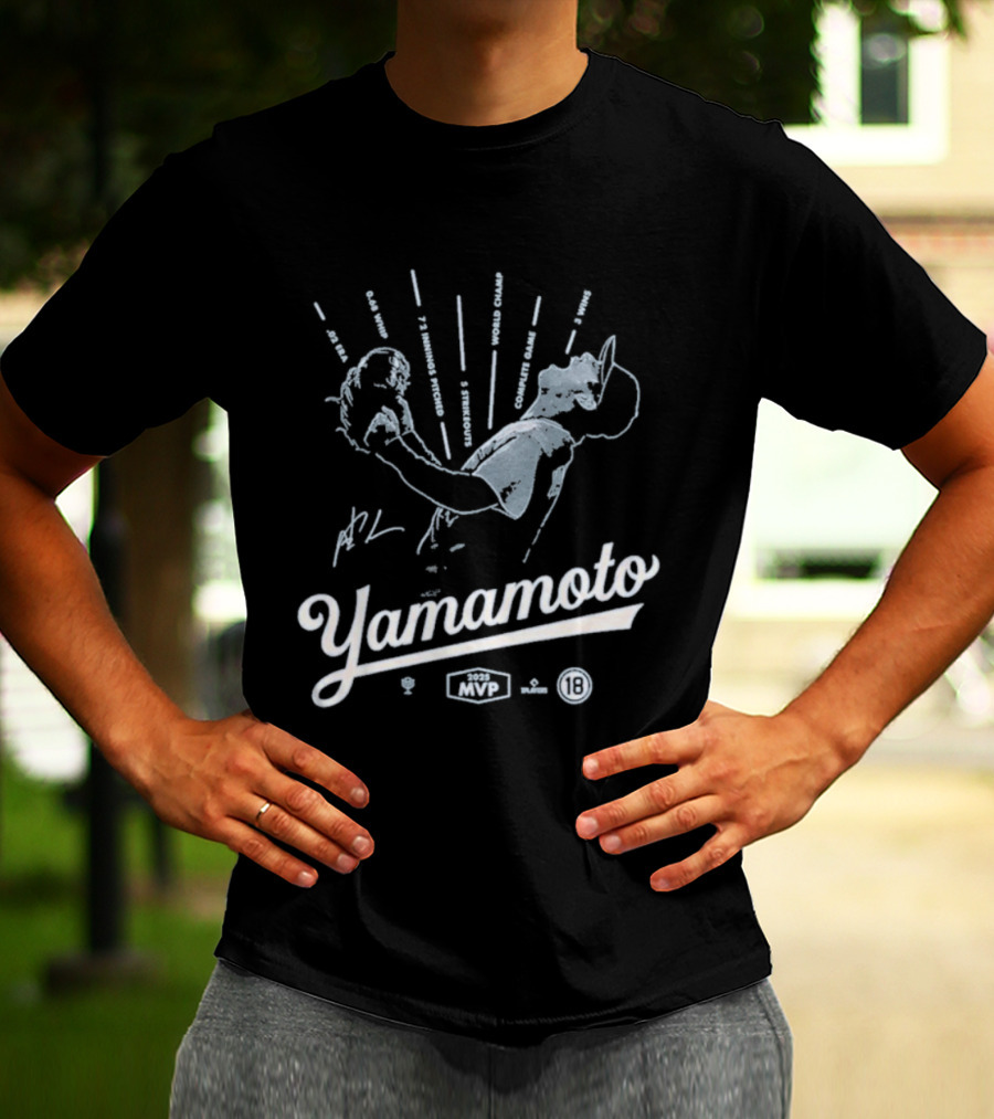 Yamamoto 2025 MVP Baseball Pitcher T-Shirt