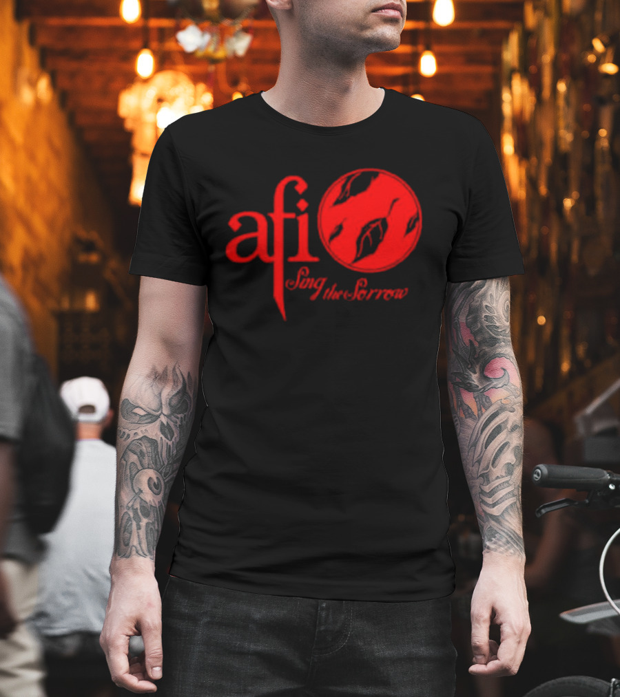 AFI Sing The Sorrow Red Logo And Globe T-Shirt