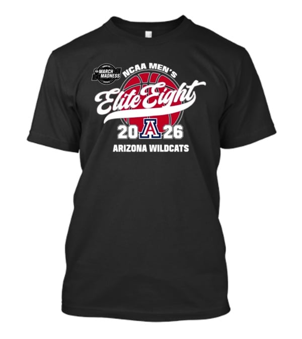 NCAA Men's March Madness Elite Eight 2026 Arizona Wildcats Basketball T-Shirt