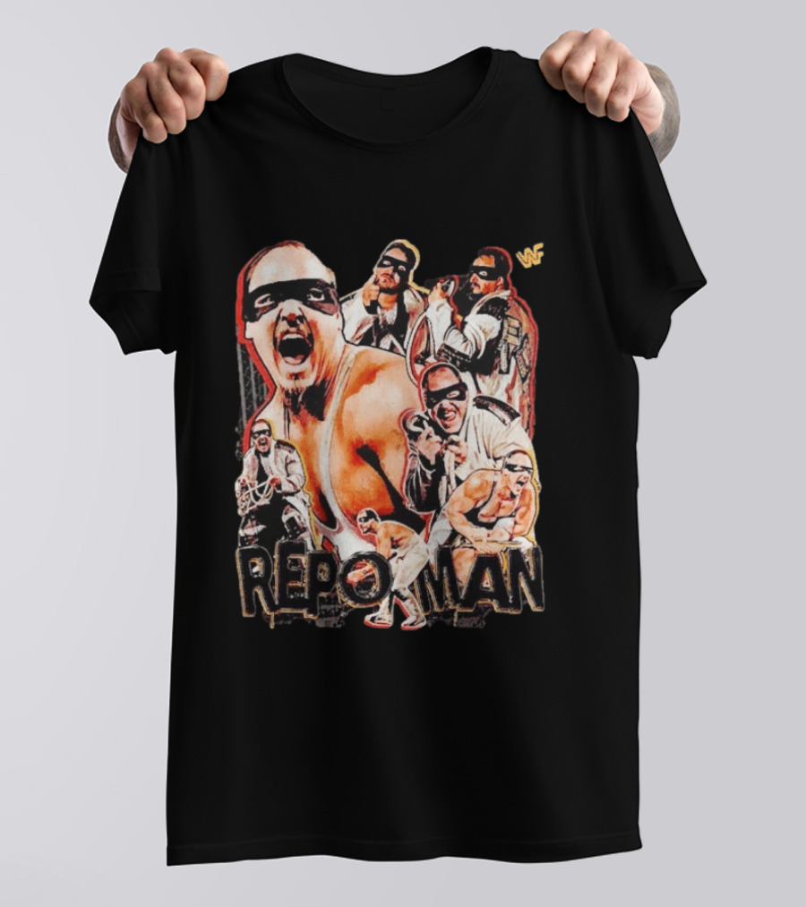 Repo Man Barry Darsow WWF Wrestler Collage T-Shirt