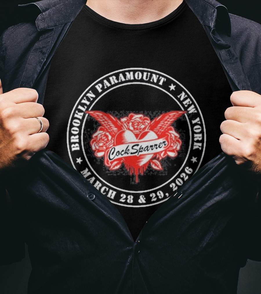 Brooklyn Paramount Cock Sparrer March 28 & 29 2026 New York T-Shirt