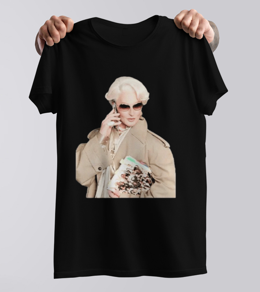 Miranda Priestly Iconic Fashion Boss With Sunglasses And Phone T-Shirt