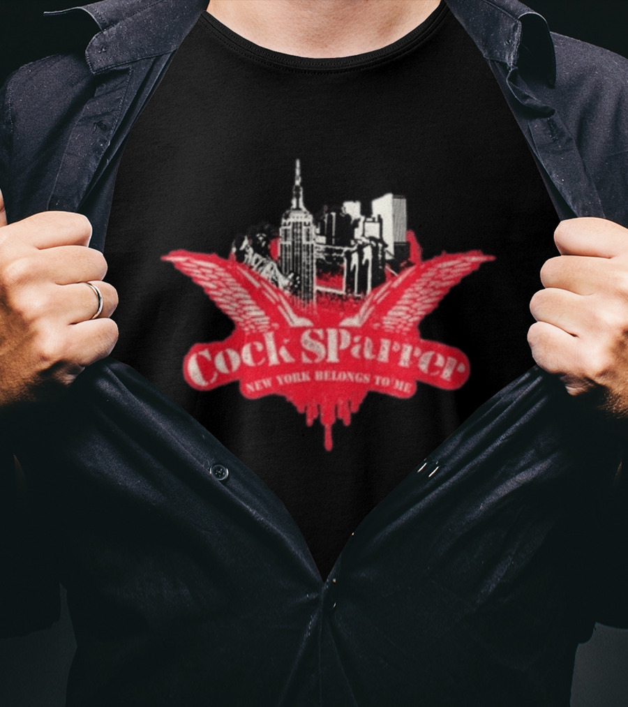 Cock Sparrer Tour 2026 New York Belongs To Me Urban Skyline Wings T-Shirt