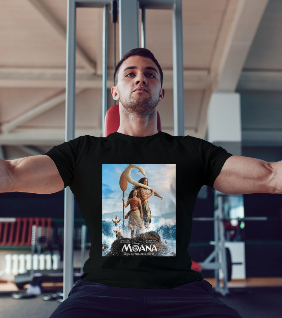 Dwayne Johnson And Catherine Laga'aia In Disney's Moana Live Action July 10 T-Shirt