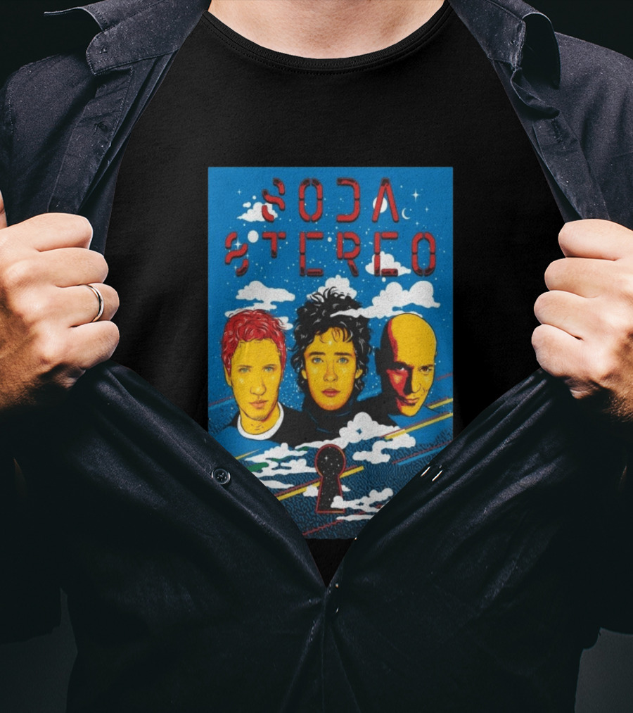 Soda Stereo Band Ecos 2026 Keyhole T-Shirt