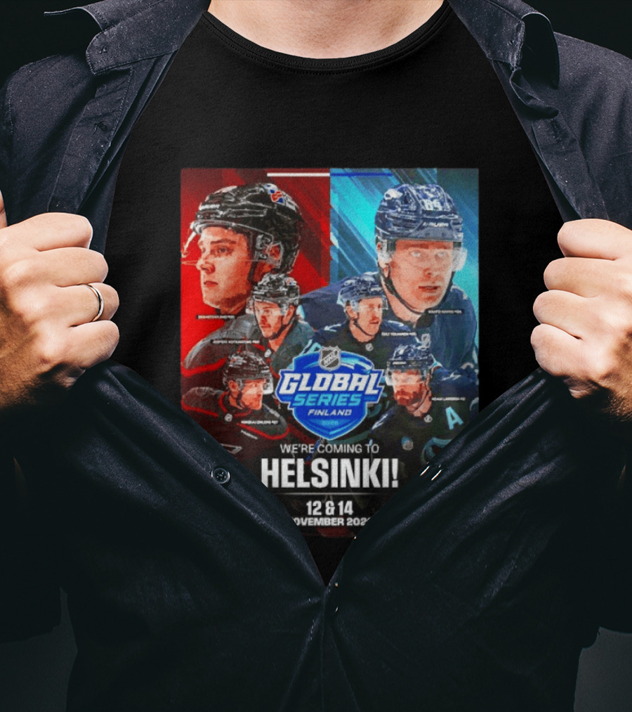 NHL Global Series Finland 2026 Helsinki Carolina Hurricanes Vs Seattle Kraken November 12 14 T-Shirt