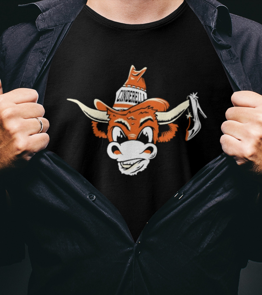 Texas Longhorns Cinderella Cowboy Hat High Heel T-Shirt