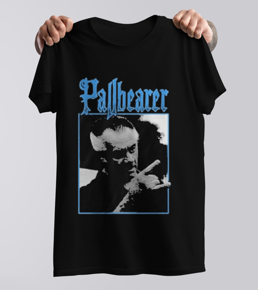 Pallbearer Gothic Font Black And White T-Shirt