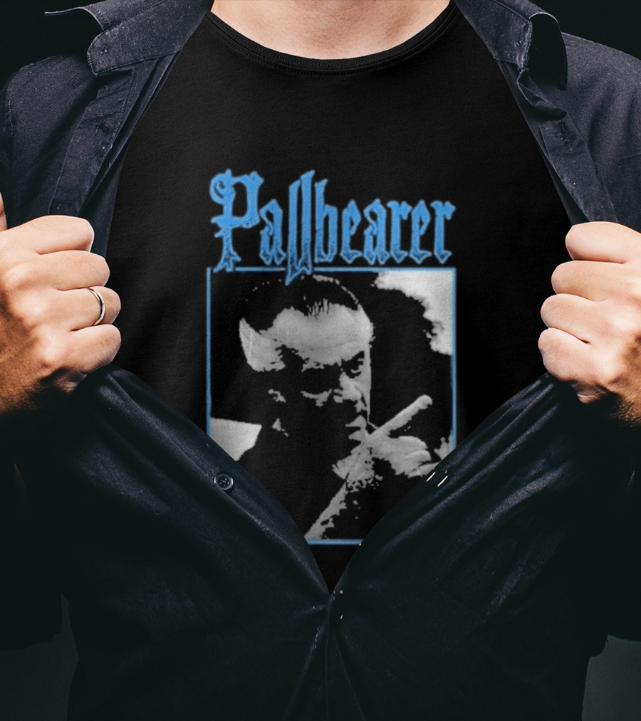 Pallbearer Gothic Font Black And White T-Shirt