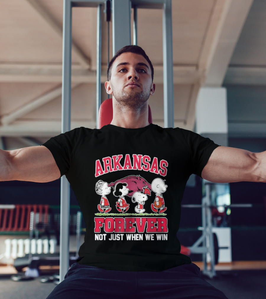 Arkansas Basketball Forever Peanuts Not Just When We Win T-Shirt