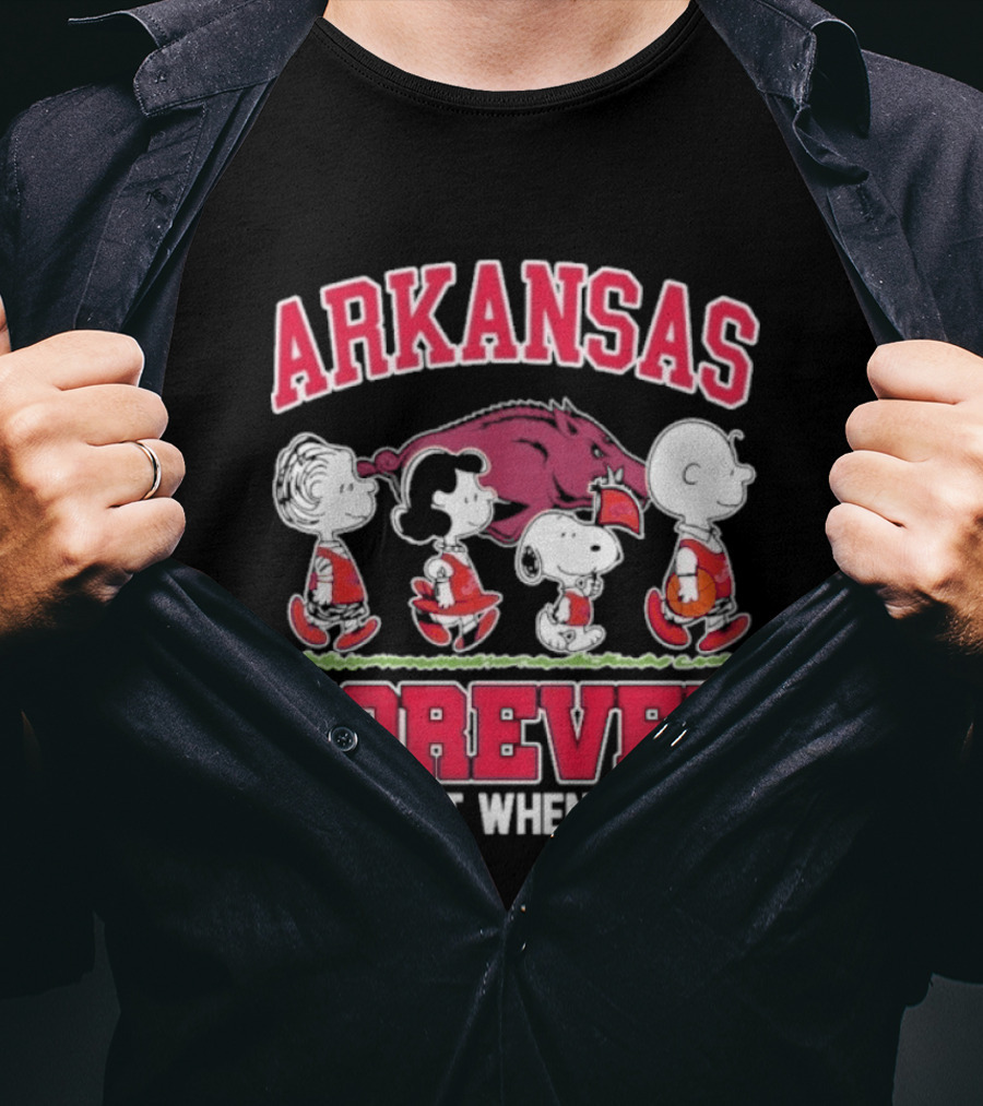 Arkansas Basketball Forever Peanuts Not Just When We Win T-Shirt