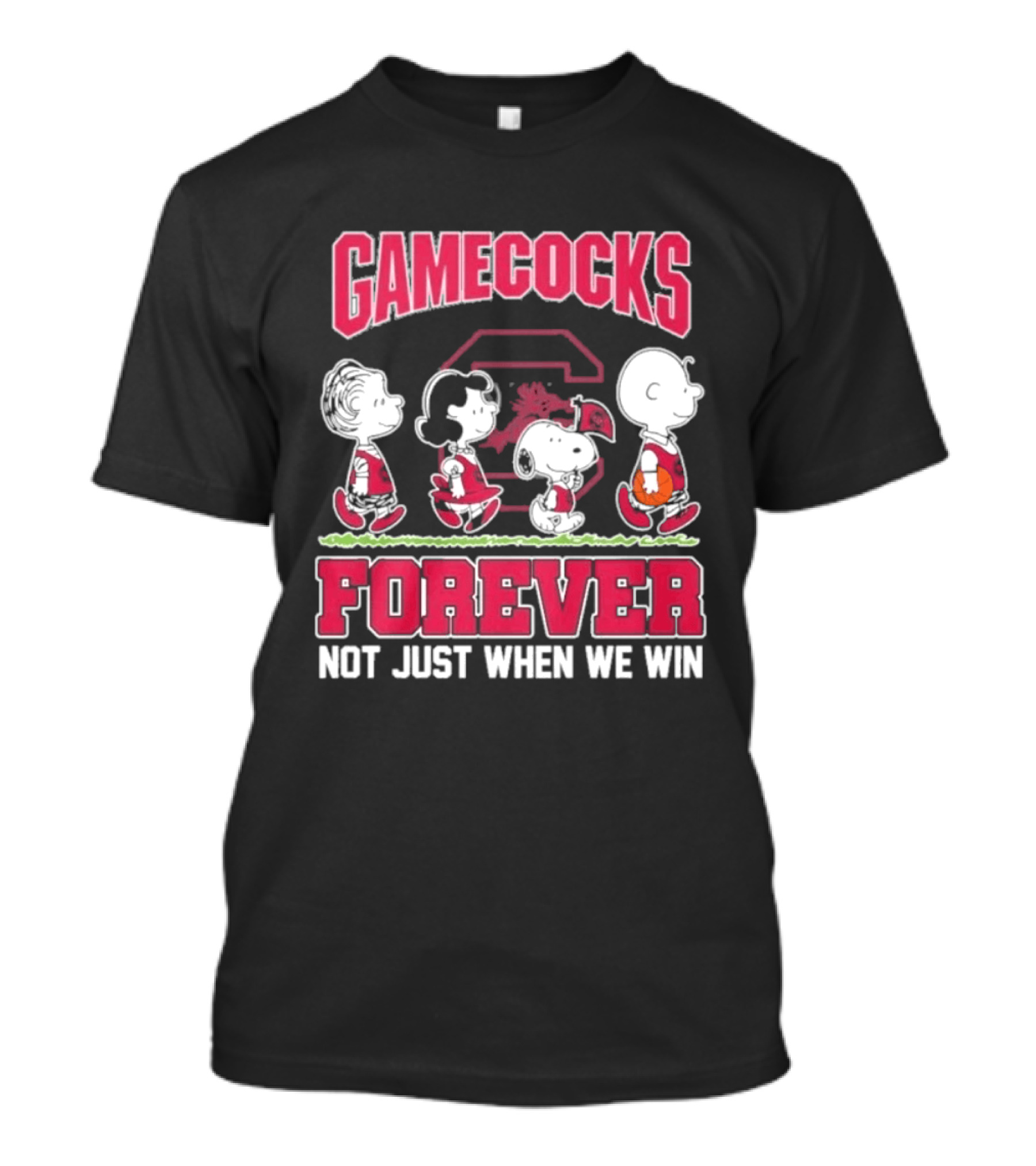 Gamecocks Peanuts Not Just When We Win Forever T-Shirt