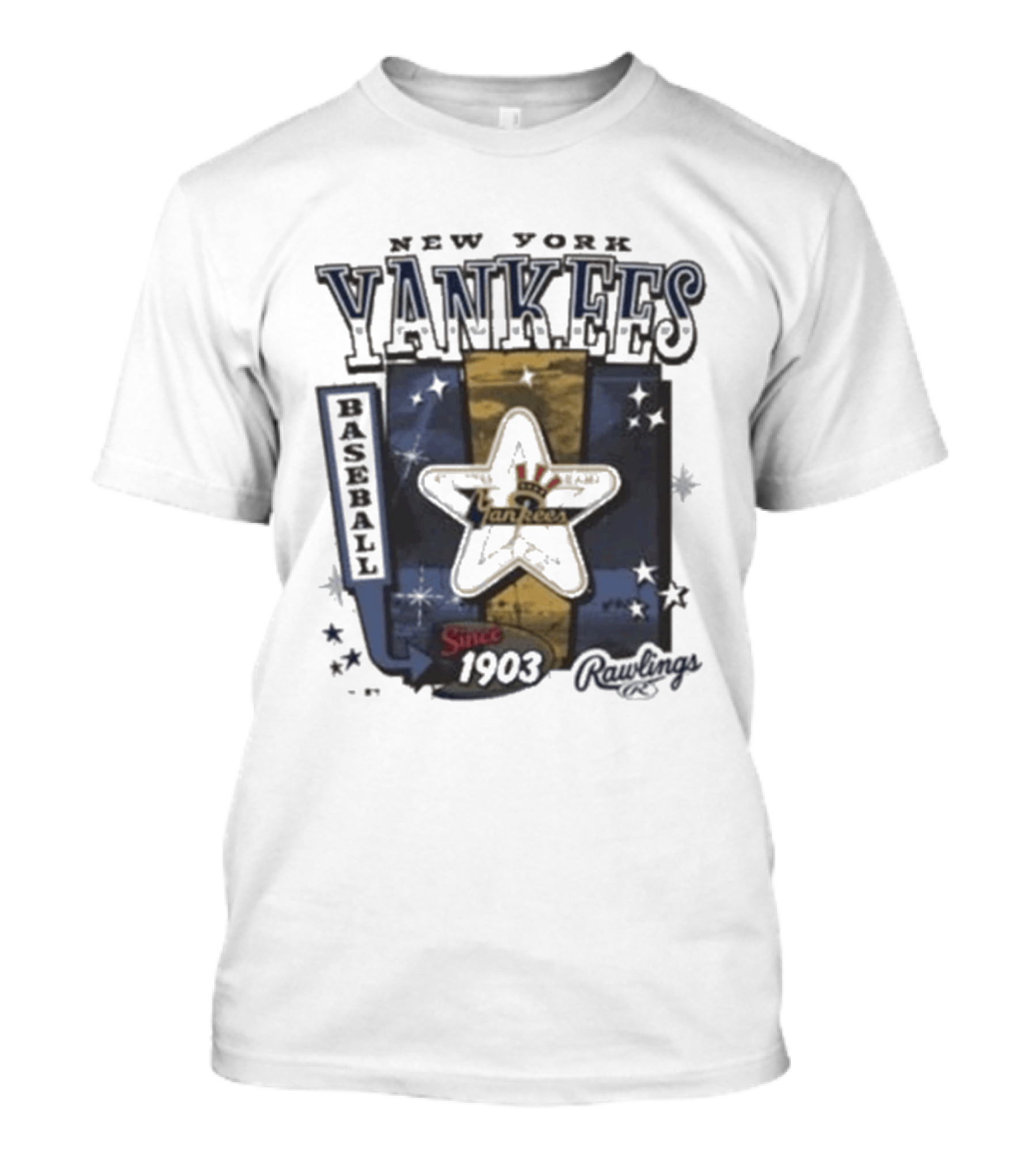 New York Yankees Cooperstown Baseball Since 1903 Rawlings 47 T-Shirt